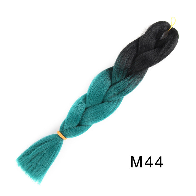 African Dyed Wig Braids Two-tone Ombre Synthetic Dreadlocks