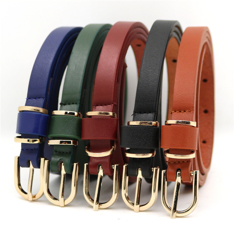 Ladies Fashion Pin Buckle Belt in Blue