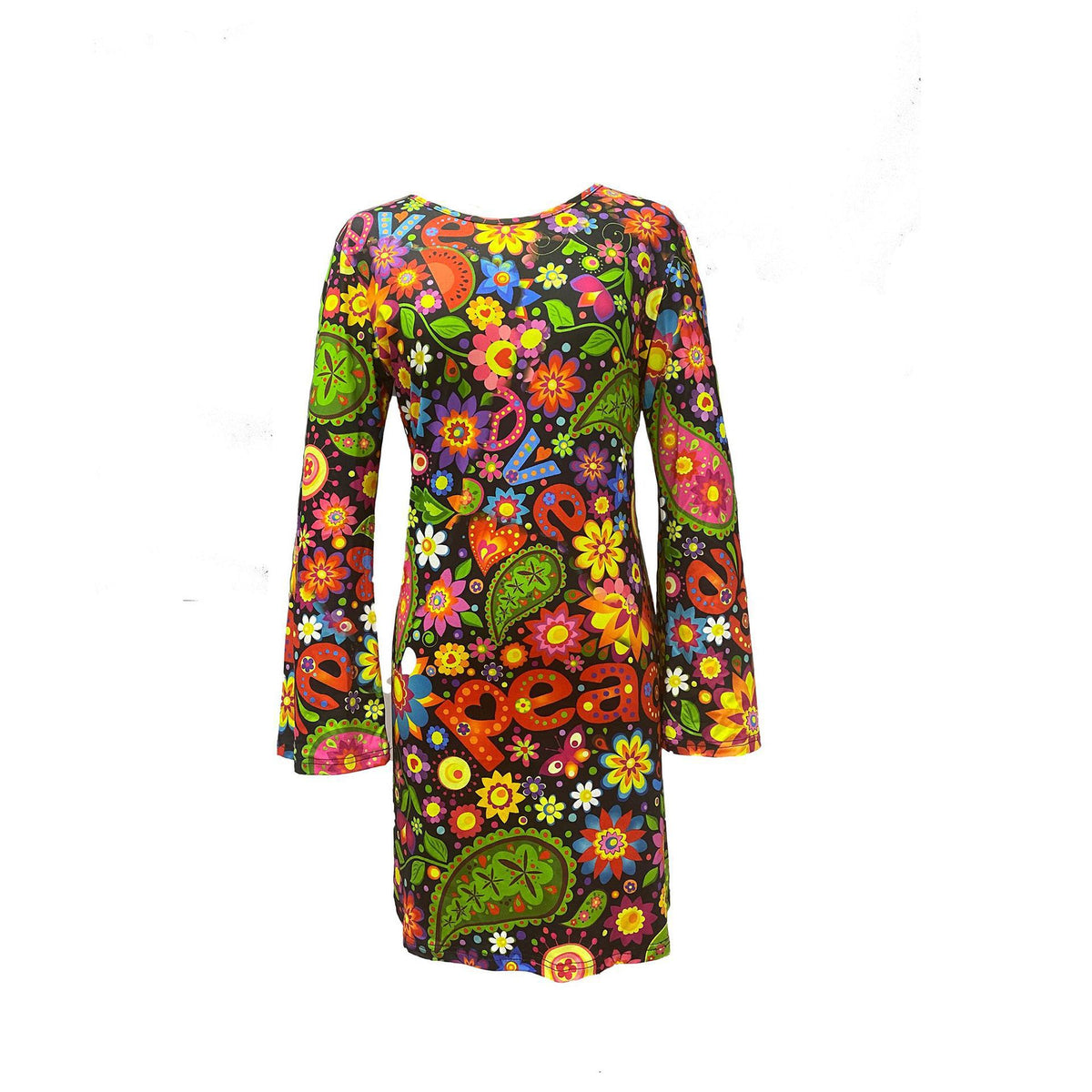 Vintage Hippie Clothing Print Women Dress in Vintage Skirt 4