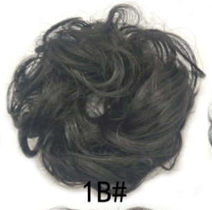 New Trendy Design Women Wavy Curly Messy Hair Bun Synthetic in Grey