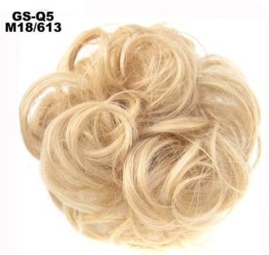 New Trendy Design Women Wavy Curly Messy Hair Bun Synthetic in 22colors