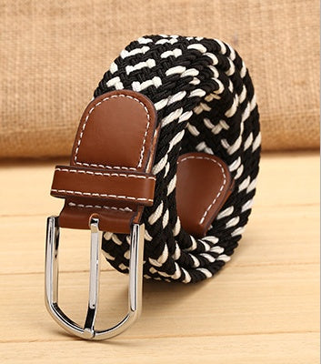 Elastic Woven Men's Belt in 37 Style