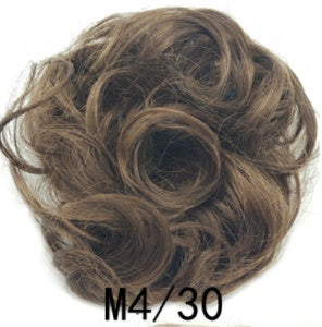 New Trendy Design Women Wavy Curly Messy Hair Bun Synthetic in M4 30colors
