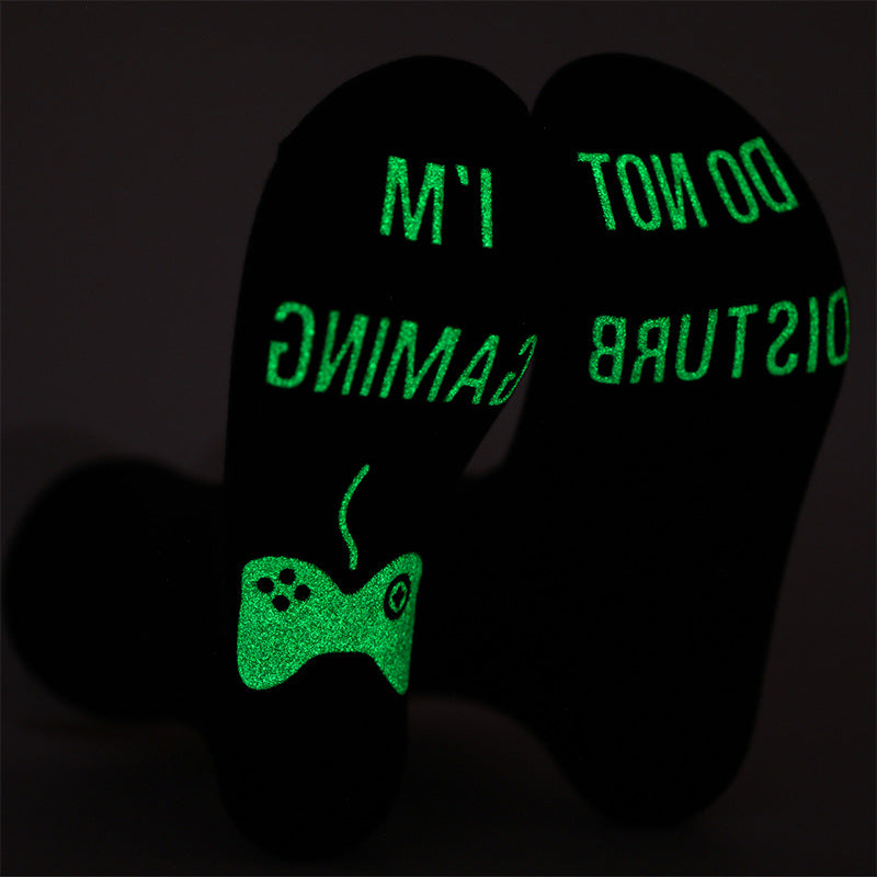 Men's Socks Pure Cotton Letter Printing Dispensing Tube