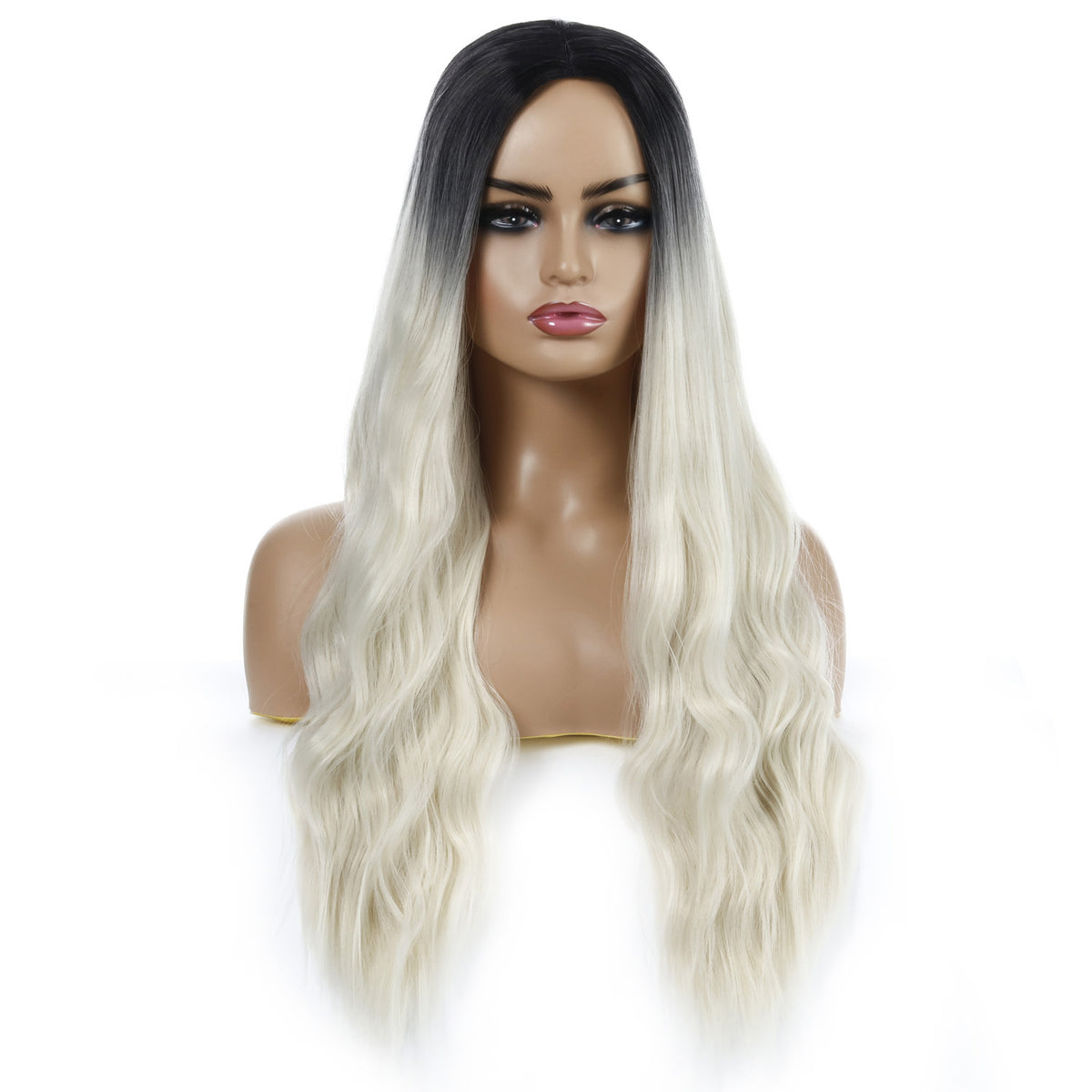Female Wigs, Wavy Curly Hair, Ladies Wig Head in White