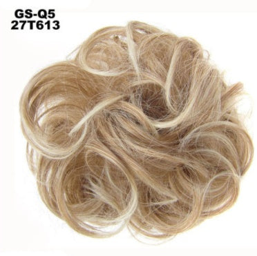 New Trendy Design Women Wavy Curly Messy Hair Bun Synthetic in 18H613colors