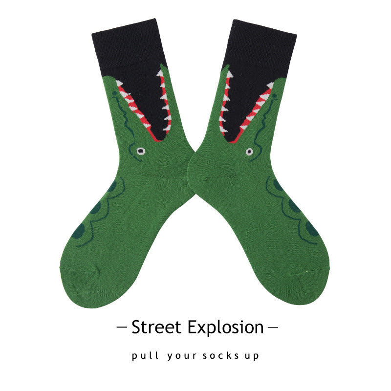 Socks Tube Cartoon Athletic in Zebra Head