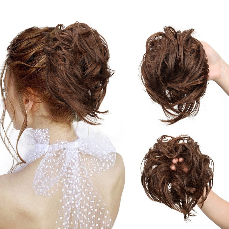 European American Style Messy Hair Wig - Natural Looking Synthetic Fiber Hairpiece for Daily Wear Casual Outfit in 18TH10 Style