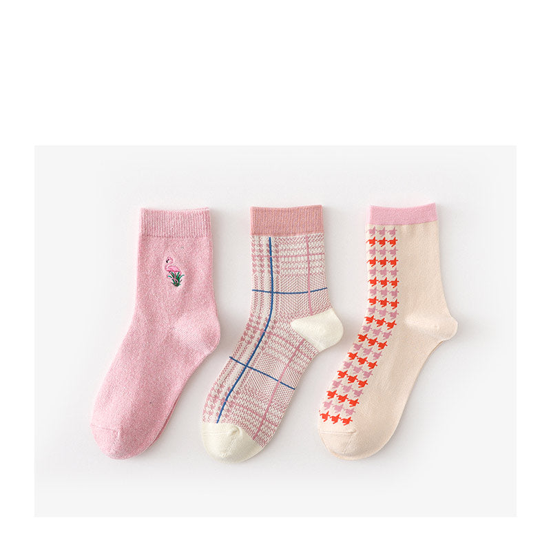 Mid-length Socks in 4 style