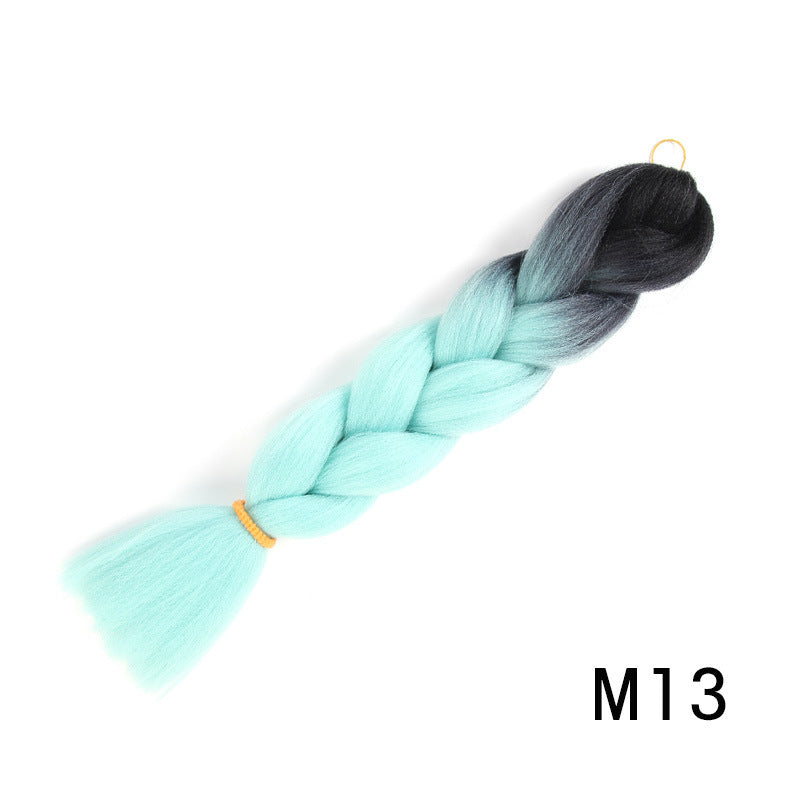 African Dyed Wig Braids Two-tone Ombre Synthetic Dreadlocks in M16