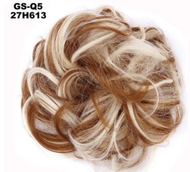 New Trendy Design Women Wavy Curly Messy Hair Bun Synthetic in 27BH613