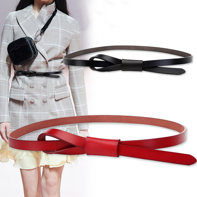 Thin Fashion Belt in Black
