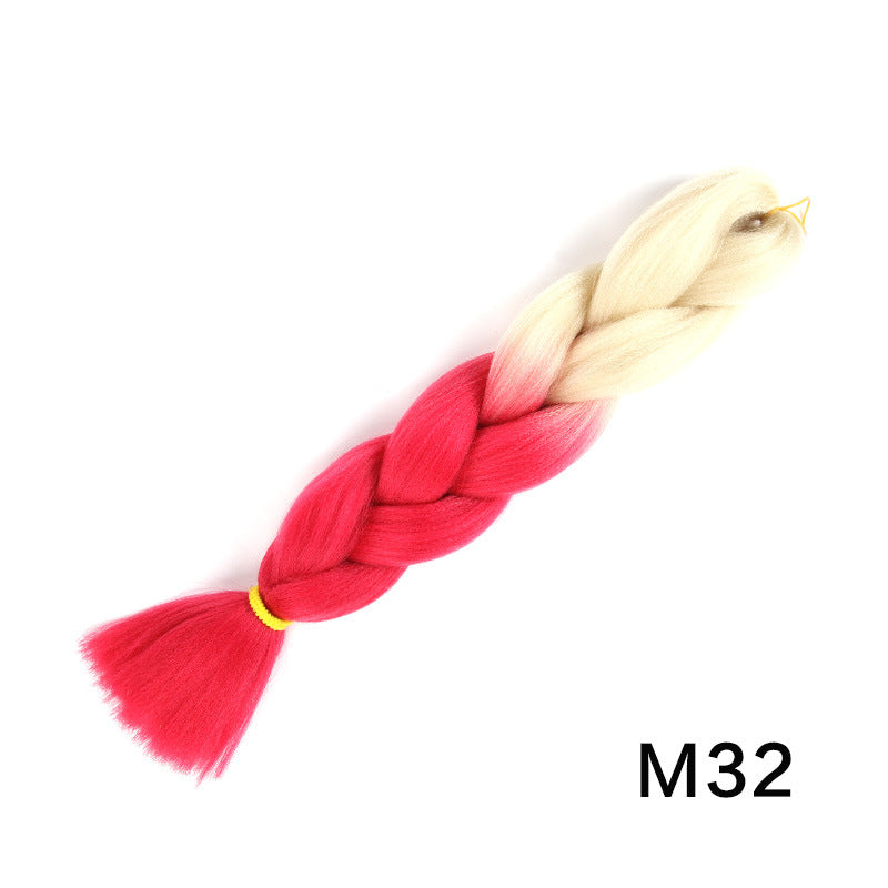 African Dyed Wig Braids Two-tone Ombre Synthetic Dreadlocks in M36