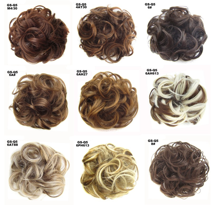 New Trendy Design Women Wavy Curly Messy Hair Bun Synthetic in 6AH613