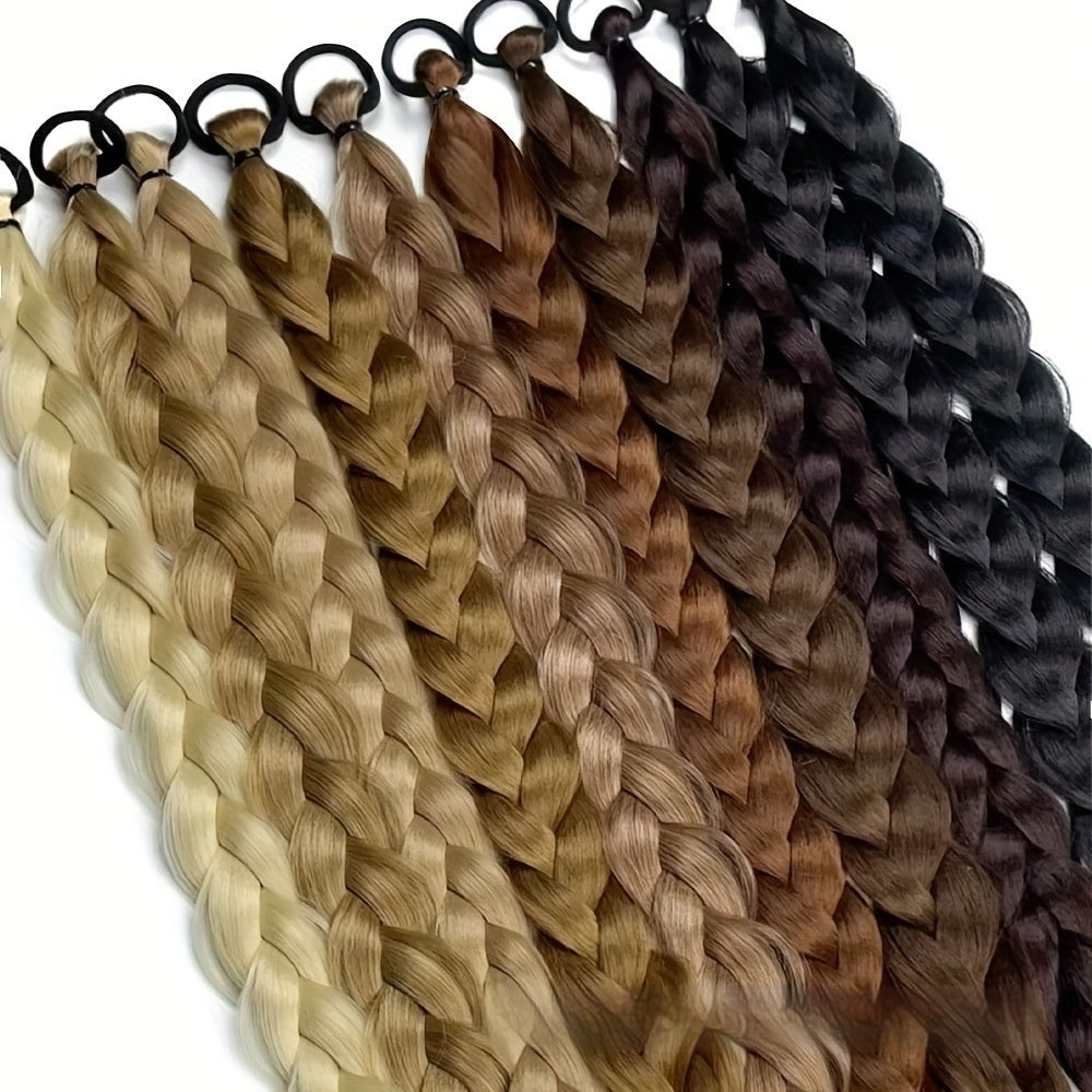 Wig Ponytail 24-inch Fishbone Plaits Headdress Twist High-temperature Fiber Hair in Style 22