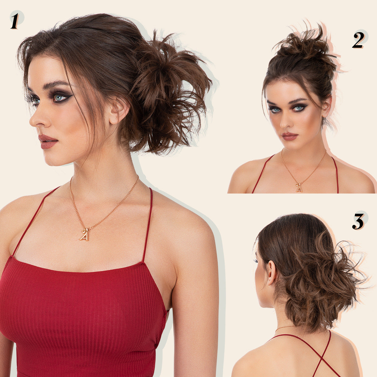 Wig Set Women's Adjustable Grip in 1B