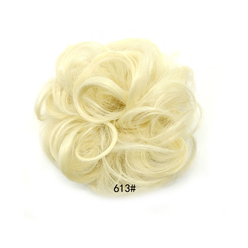 New Trendy Design Women Wavy Curly Messy Hair Bun Synthetic in M99J 89