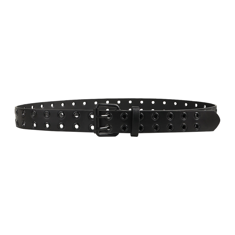 Men's and Women's Double-buckle Cutout Hip Hop Trend Metal Punk Belts