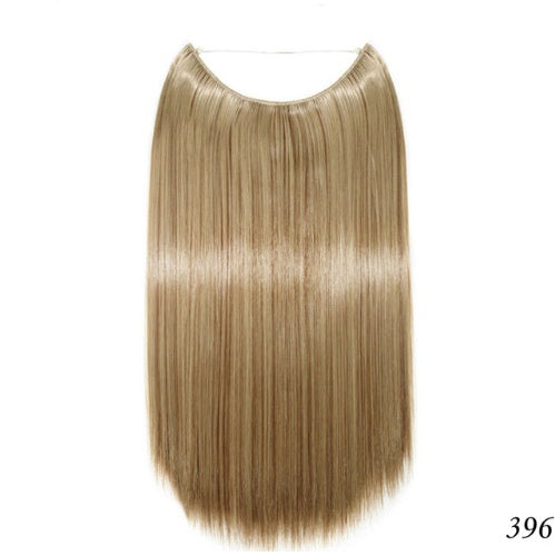 S-noilite 20 Inches Invisible Wire No Clips in Hair Extensions Secret Fish Line Hairpieces Silky Straight Synthetic in 435
