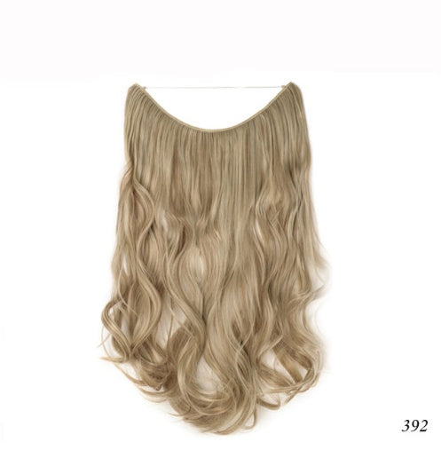 S-noilite 20 Inches Invisible Wire No Clips in Hair Extensions Secret Fish Line Hairpieces Silky Straight Synthetic