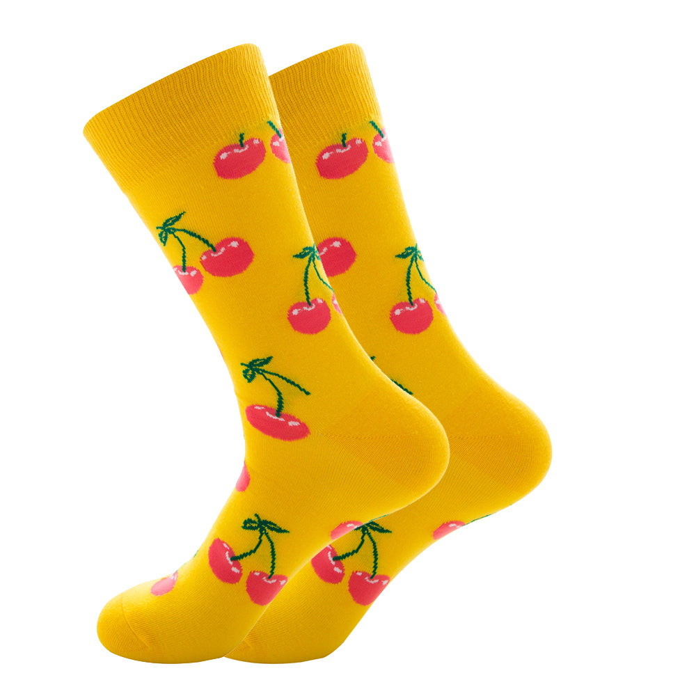 Men's Socks in Rose red lemon