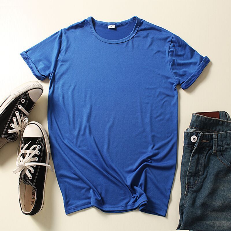Summer Clothing Crew-neck Blank T-shirts for Men and Women in Pink