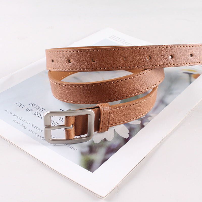 Korean Style Women's Belt Retro Simple All-match in Brown