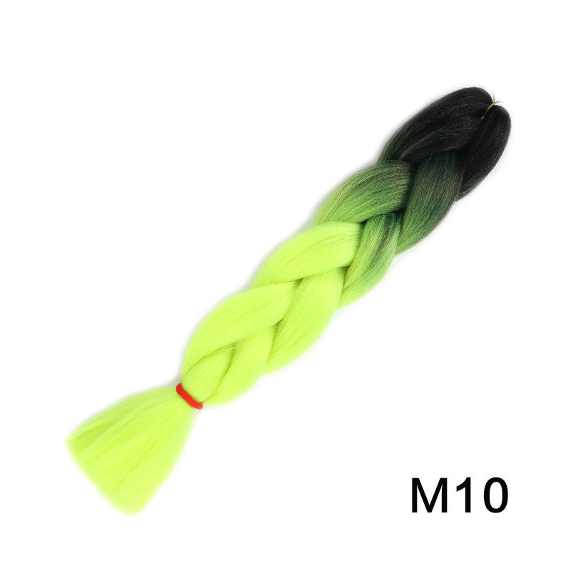 African Dyed Wig Braids Two-tone Ombre Synthetic Dreadlocks in M14