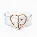 Transparent Pin Buckle Belt in Heart Shaped White 03