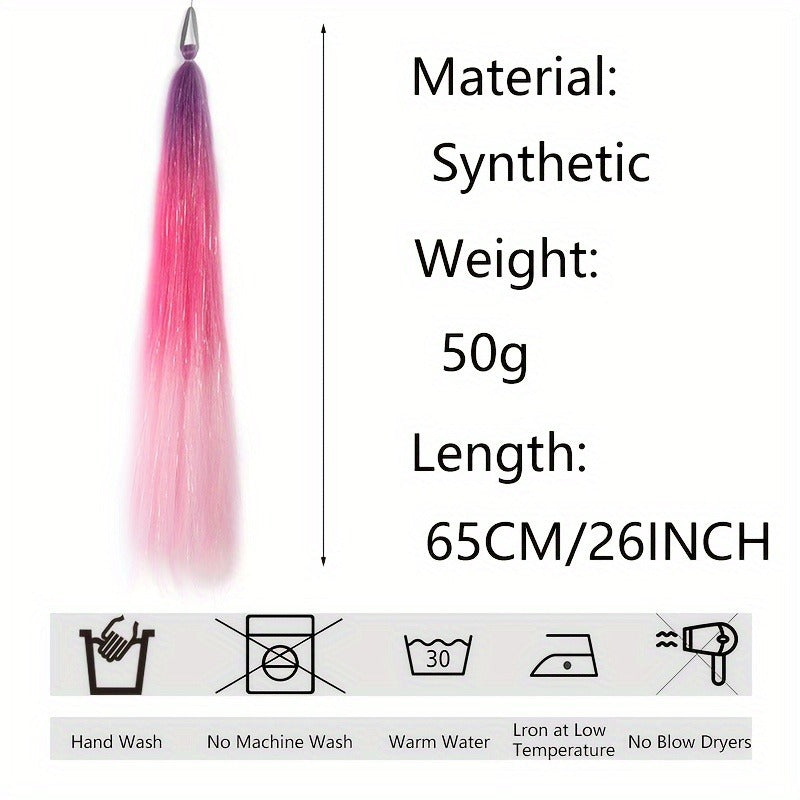 Laser Silk Women's Ponytail Boxing Braid Color Wig in Tricolor 10