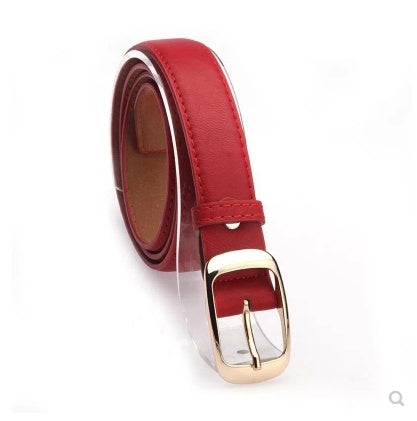 Korean Women's Casual Versatile Belts Japanese Buckle Waistband Fashion Trend Decorative Belt in Brown