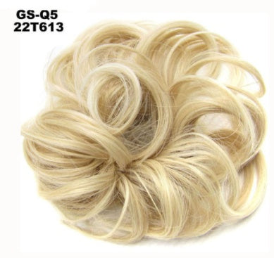 New Trendy Design Women Wavy Curly Messy Hair Bun Synthetic in 613colors