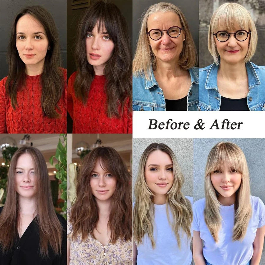One-piece Bangs Wig Piece for Women in Light Brown