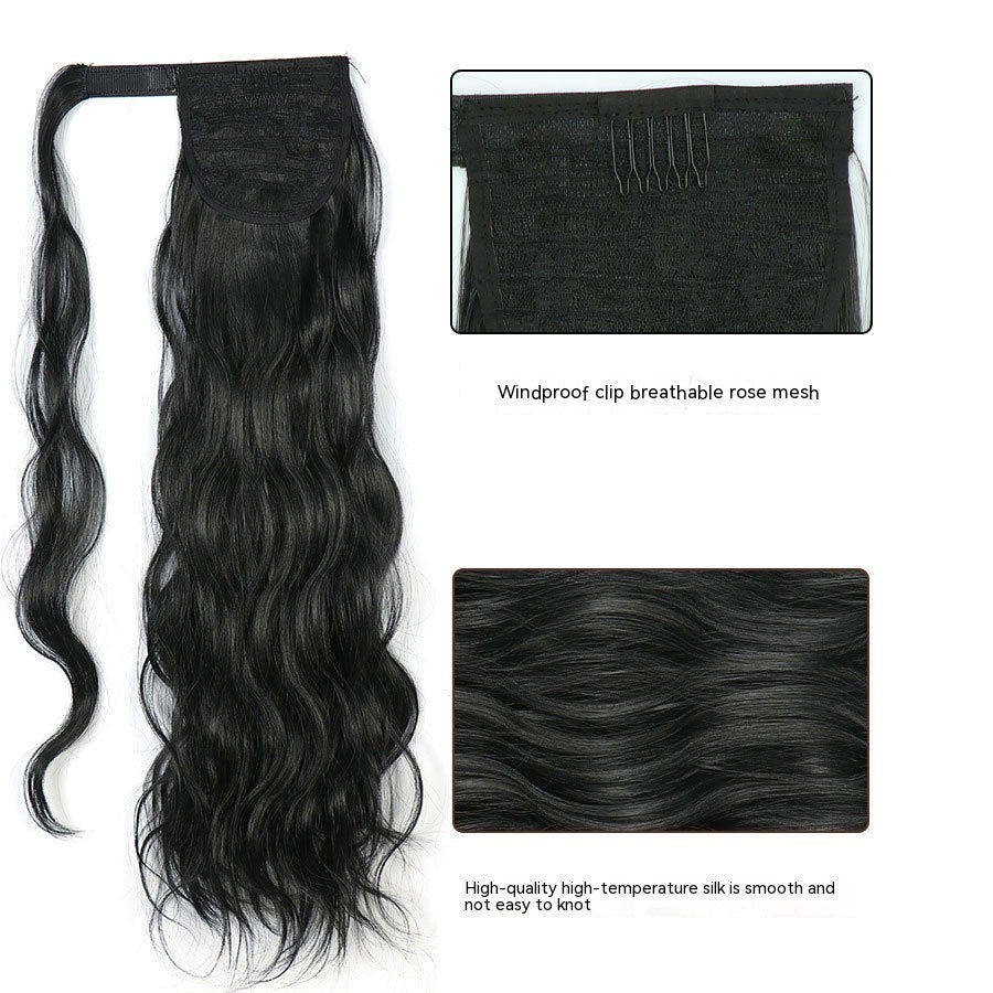 Invisible Velcro Big Wave Ponytail Curly Hair in 8