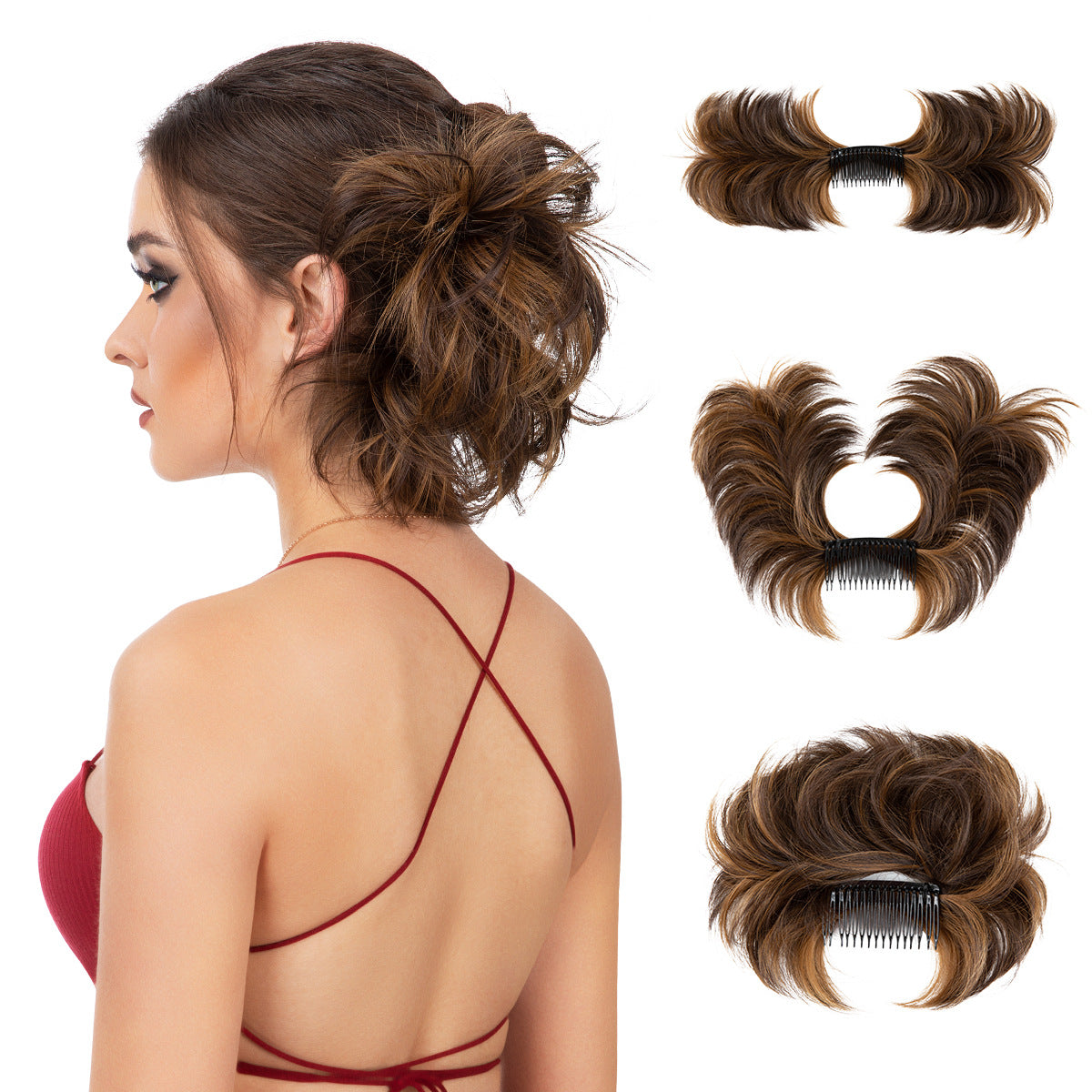 Wig Set Women's Adjustable Grip in 8T16