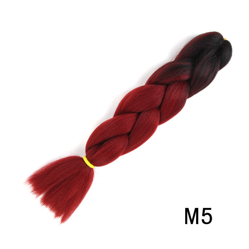 African Dyed Wig Braids Two-tone Ombre Synthetic Dreadlocks in M9