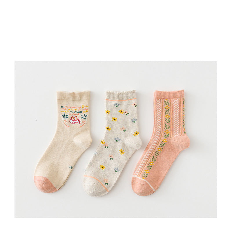 Mid-length Socks in 3 style