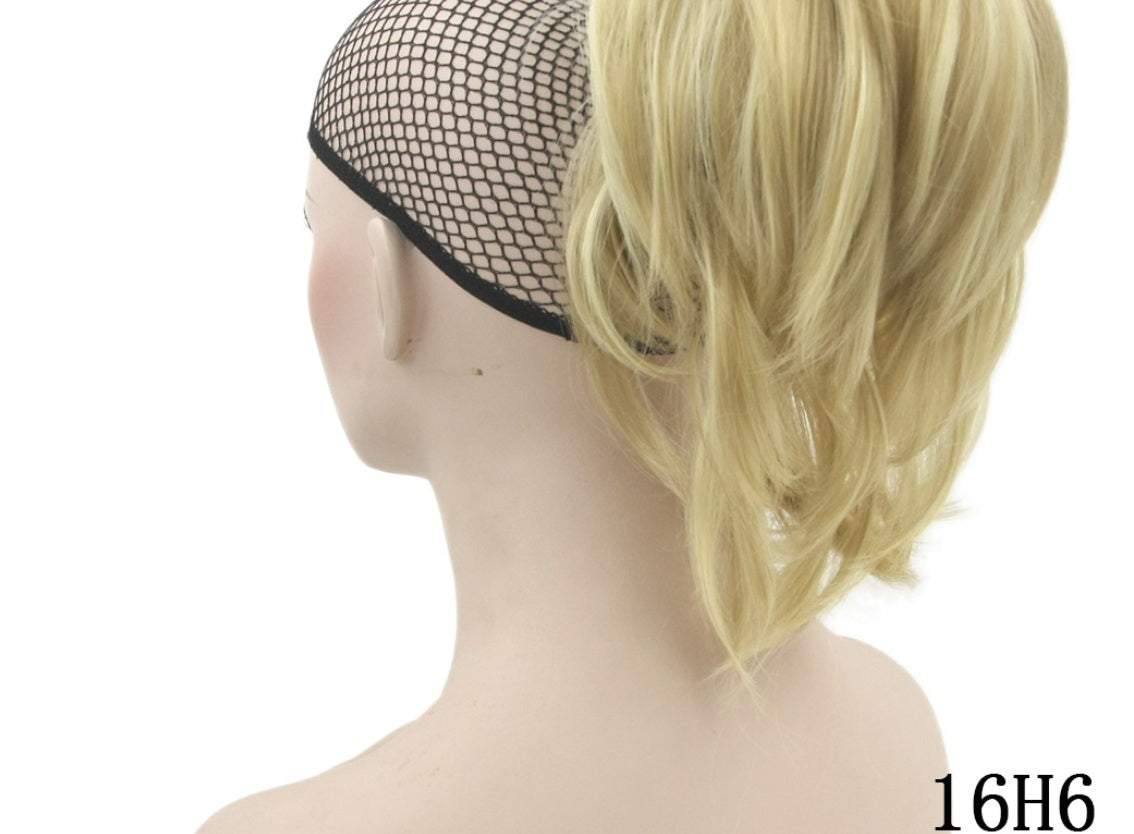 Grip Ponytail Short Hair Female Curly Wig Flexible in 27 63