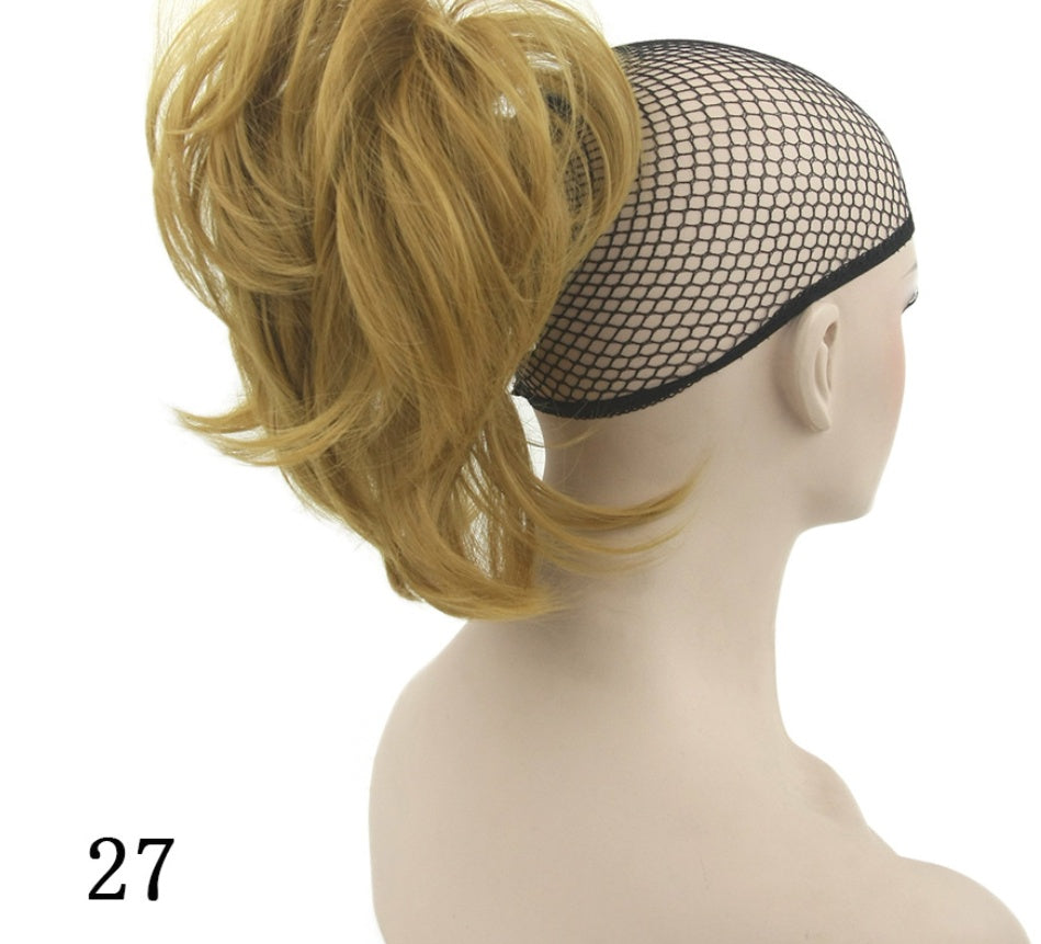 Grip Ponytail Short Hair Female Curly Wig Flexible in 2 33