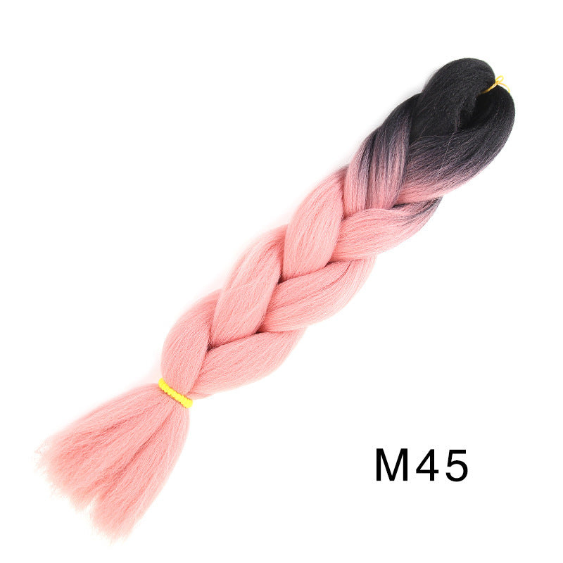 African Dyed Wig Braids Two-tone Ombre Synthetic Dreadlocks