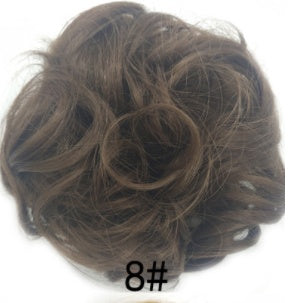 New Trendy Design Women Wavy Curly Messy Hair Bun Synthetic in 60colors