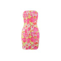 Sexy Women Clothing Tube Top Multi-color Printing Slim-fit Sheath Short Dress in Color 2