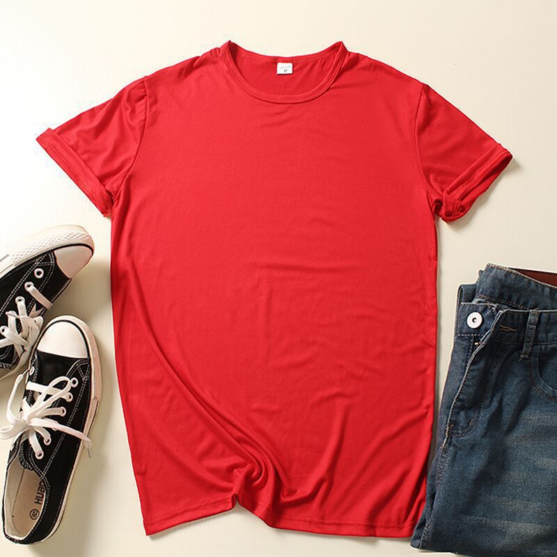 Summer Clothing Crew-neck Blank T-shirts for Men and Women in White