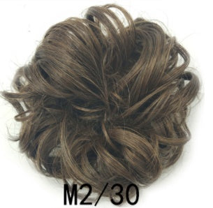 New Trendy Design Women Wavy Curly Messy Hair Bun Synthetic in 12T24