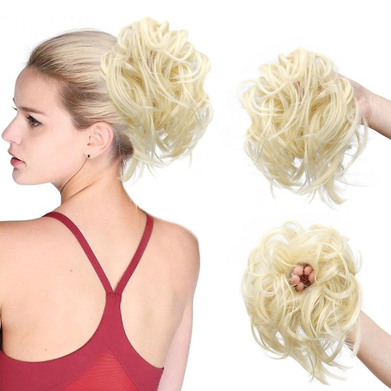 European American Style Messy Hair Wig - Natural Looking Synthetic Fiber Hairpiece for Daily Wear Casual Outfit