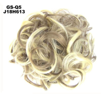 New Trendy Design Women Wavy Curly Messy Hair Bun Synthetic in 27H613colors