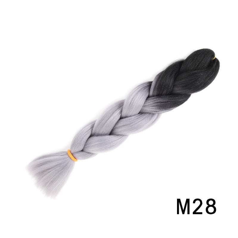 African Dyed Wig Braids Two-tone Ombre Synthetic Dreadlocks in M32