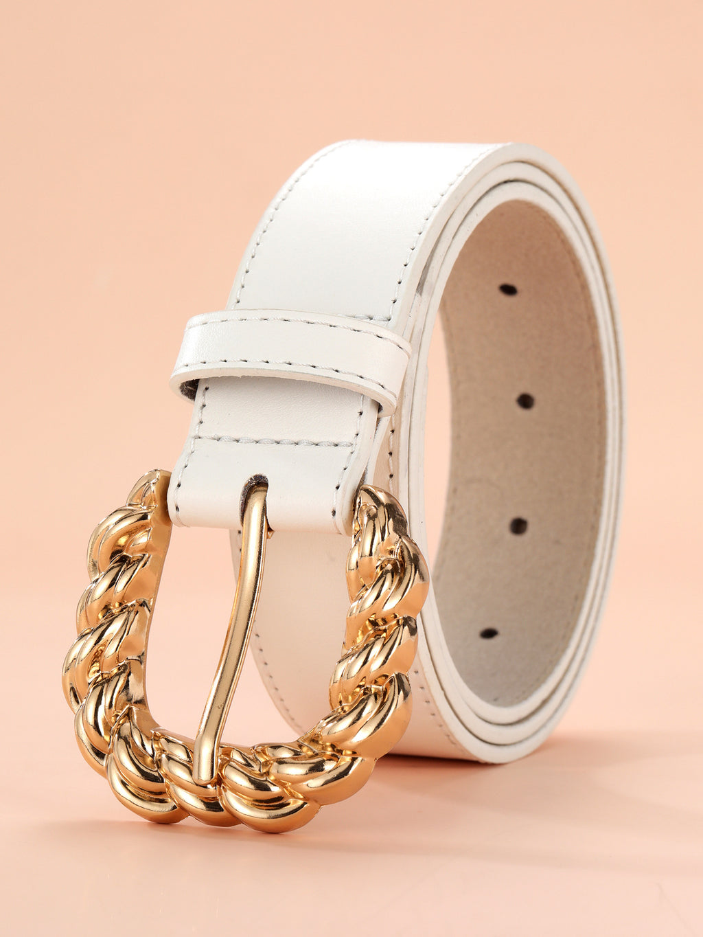 New Women's Simple All-match Dress Pants Decorative Belt in Black