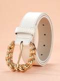 New Women's Simple All-match Dress Pants Decorative Belt in Black