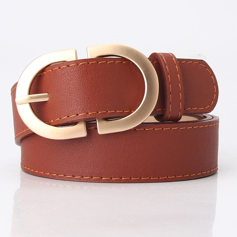 Fashion All-match Women's Light Body Waist Belt in Khaki
